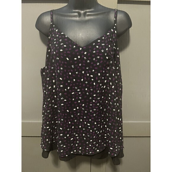 Torrid Sophie Chiffon Double Layer Swing Cami Top in Confetti Size 0 - Picture 1 of 8